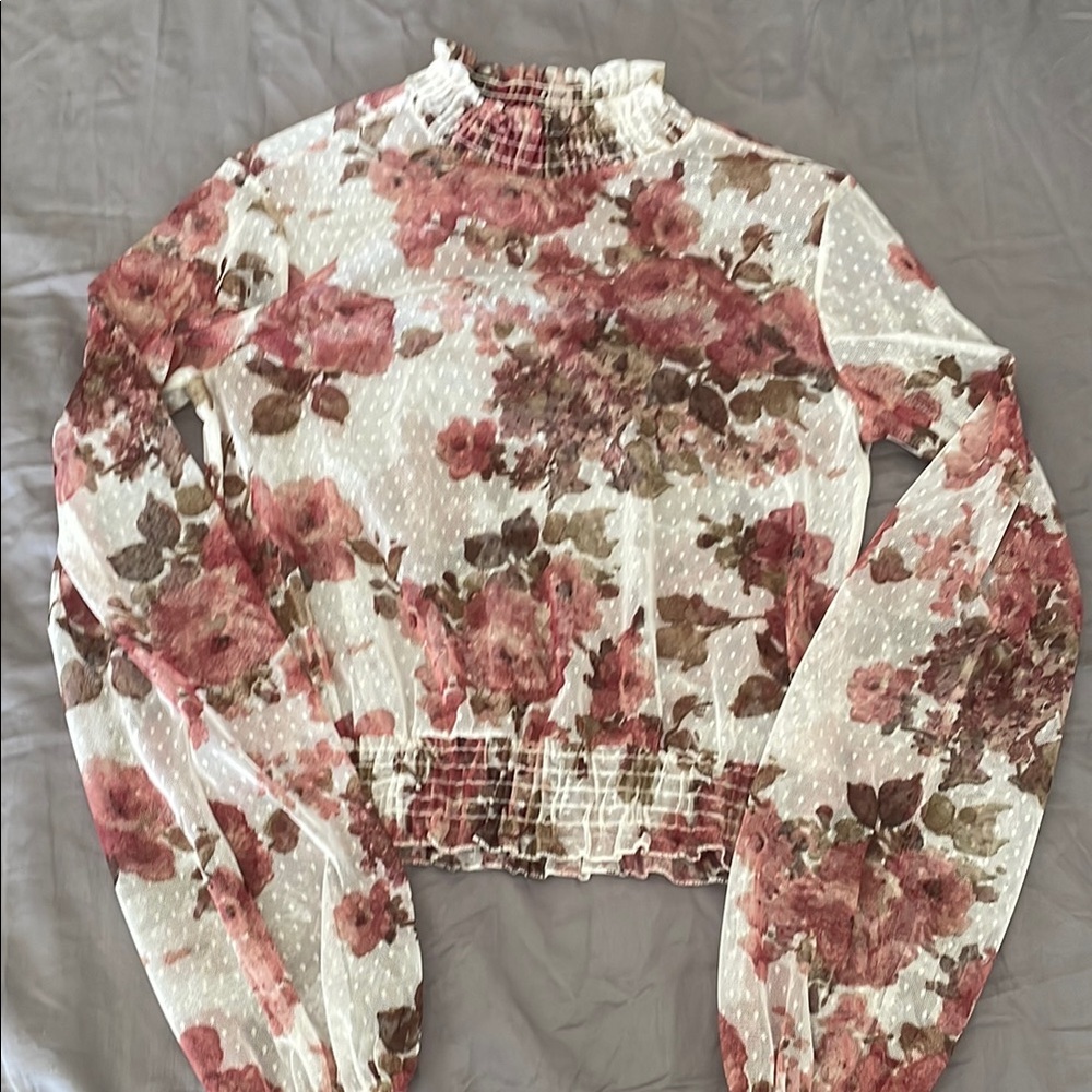 Floral Sheer Women's Top